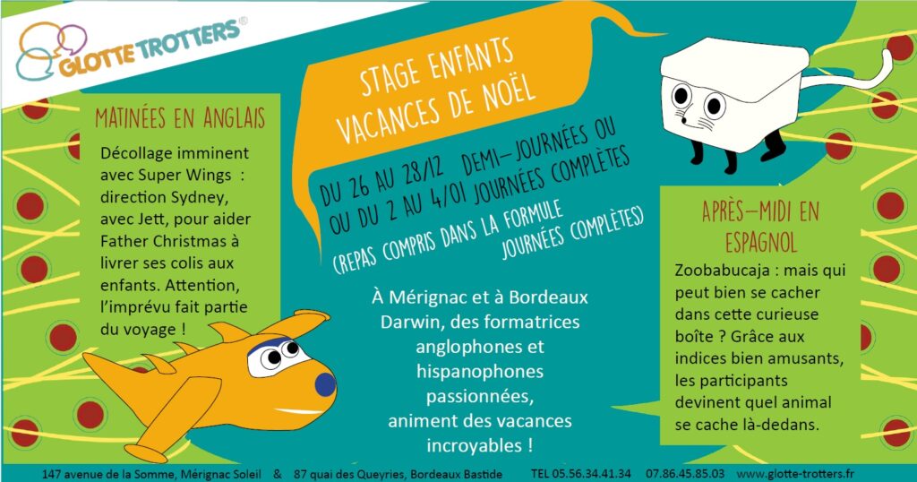 Vivez la magie de Noël avec nos stages enfants en anglais et espagnol