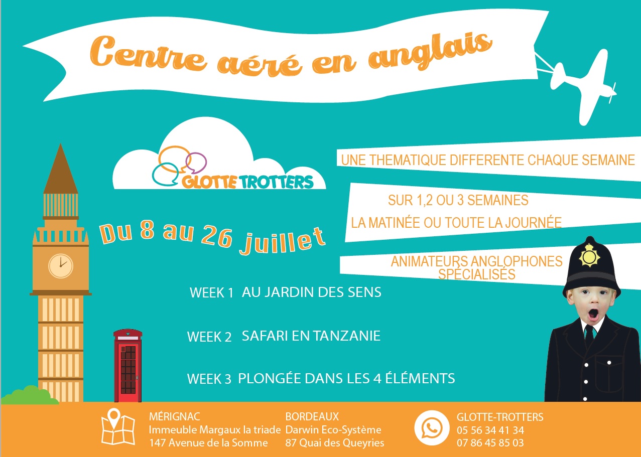 centre aéré 100% en anglais