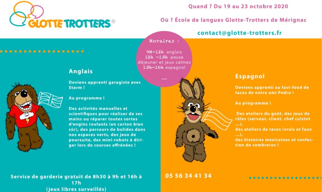 stage d’anglais et stage d’espagnol pour les enfants