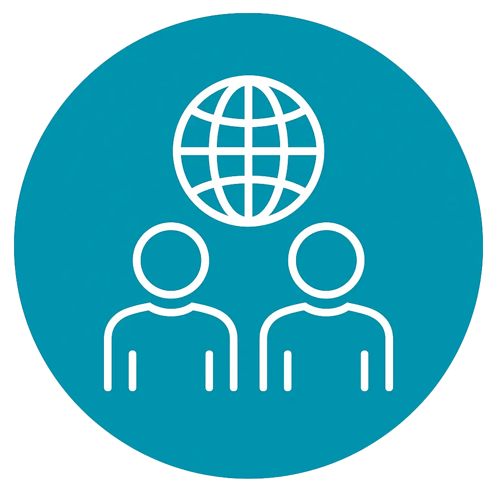 Icône compétences interculturelles - formation CPF anglais professionnel