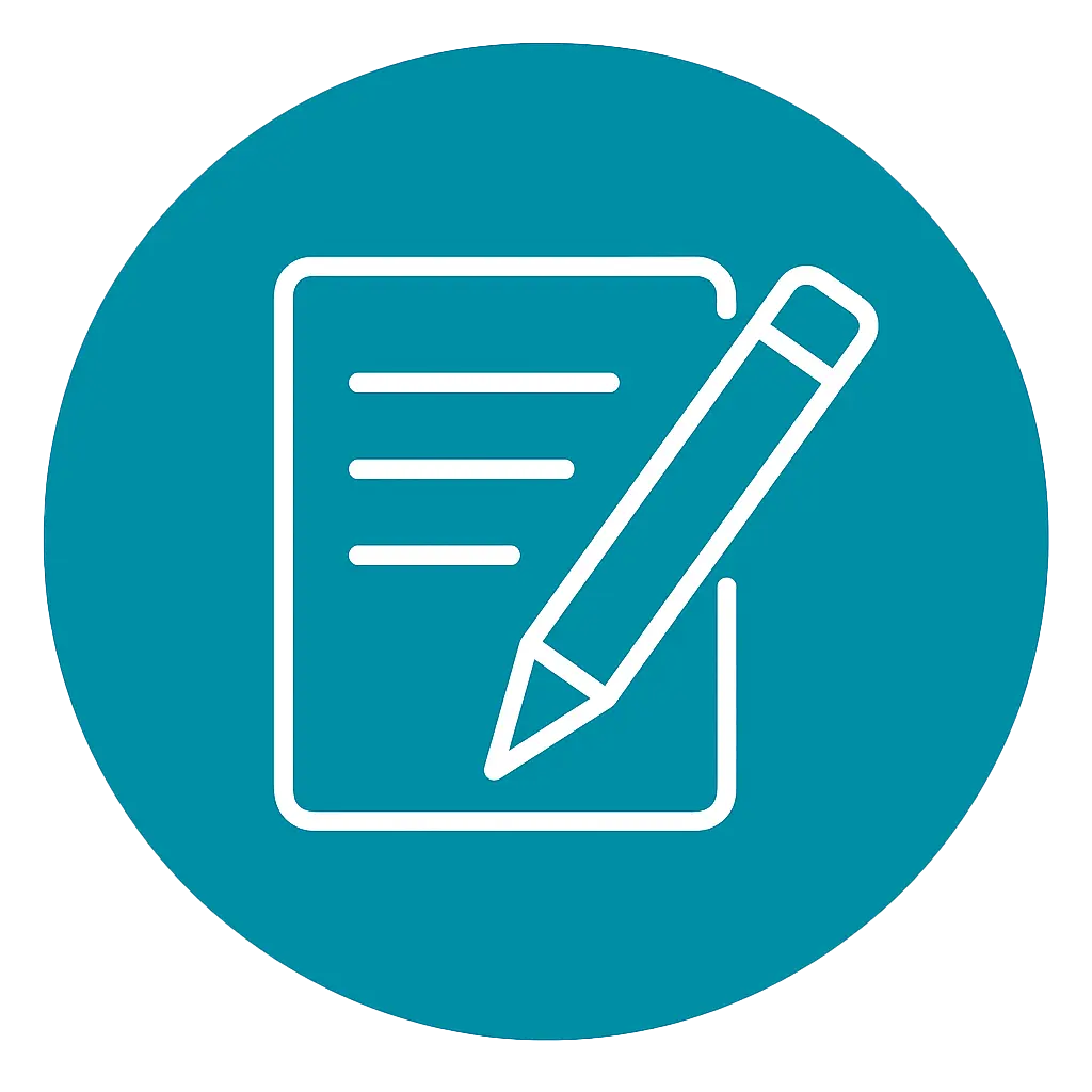 Icône expression ecrite - formation CPF anglais professionnel